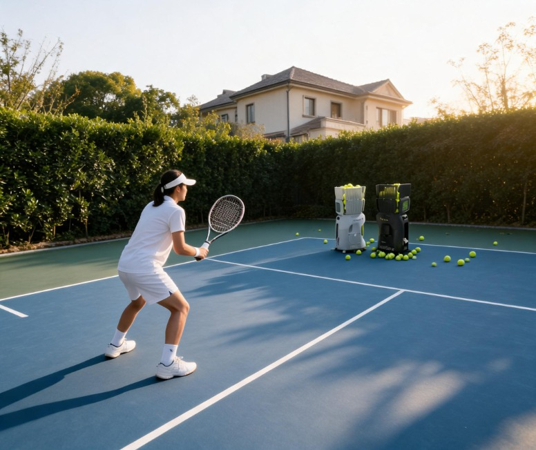 Robot Ball Machine - Großhandel Tenniix Tennisballmaschine Tragbarer KI-Tennisroboter Trainings-Tennisball-Wurfmaschine