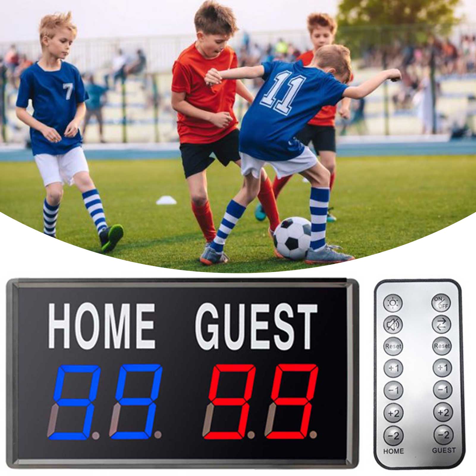 Table Tennis Score - 4-stellige LED-Anzeigetafel für elektronische Anzeigetafeln, USB-betriebene