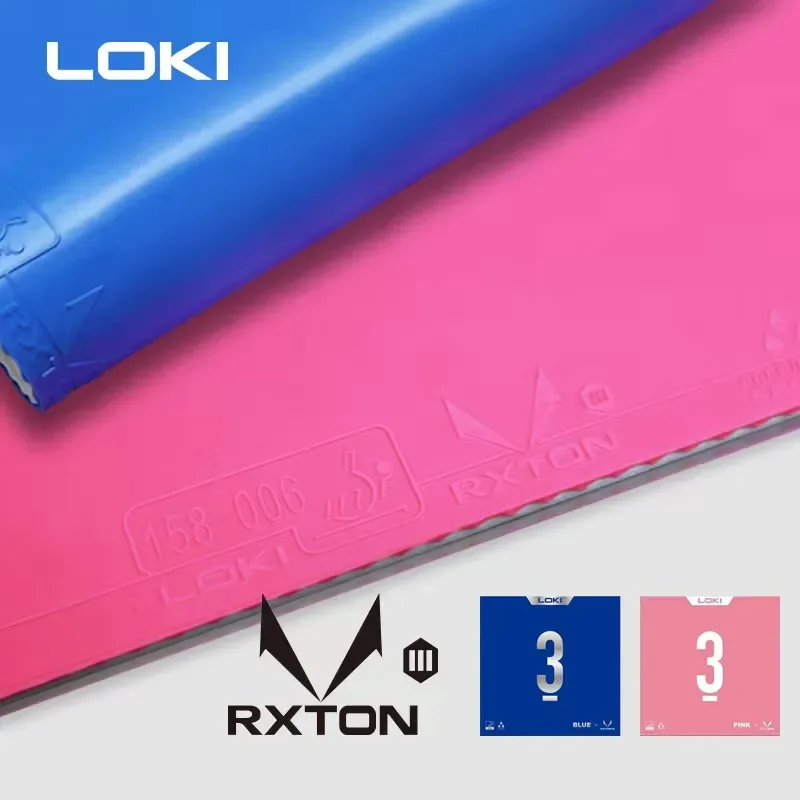 Table Tennis Loki - Original LOKI RXTON 3 Blau-Rosa Tischtennisbelag