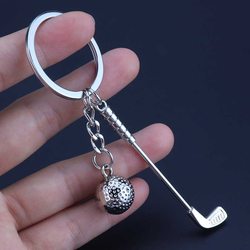 Table Tennis Keychain - Kreative Golfausrüstung Schlüsselanhänger Legierung Baseball Tischtennis