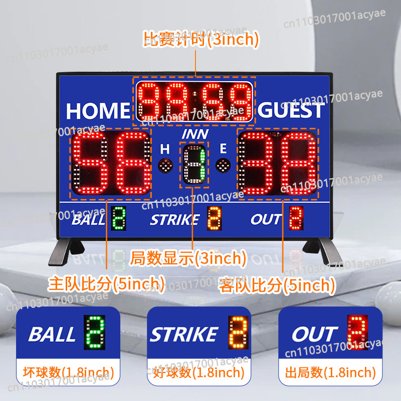 Table Tennis Score - Sportspiel-Anzeigetafel, Zeitmessung, Punktezählung, geeignet für Volleyball,