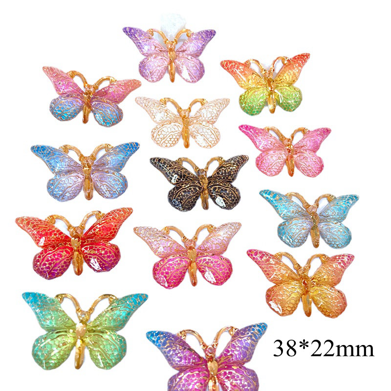 Butterfly Rubber Sheet - 10 Stück NEU 38*22mm Schmetterling Flache