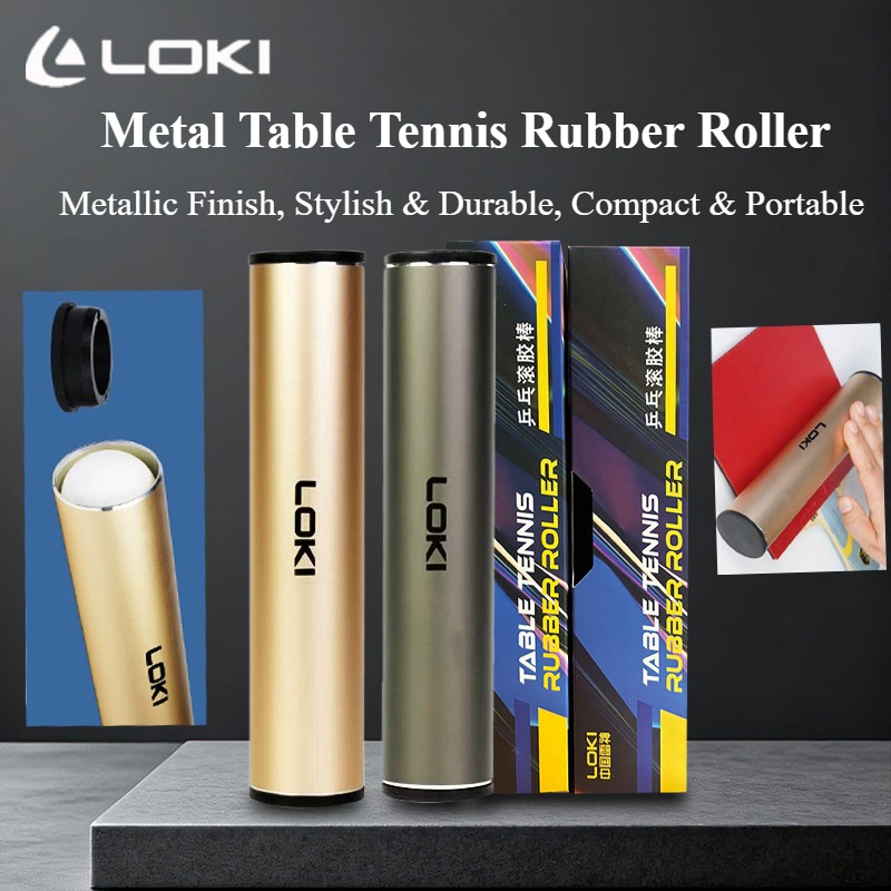 Table Tennis Loki - LOKI Metall-Tischtennisgummi-Rollbehälter Professioneller Tischtennisgummi-Rollstab Schläger-Gummi-Zubehör
