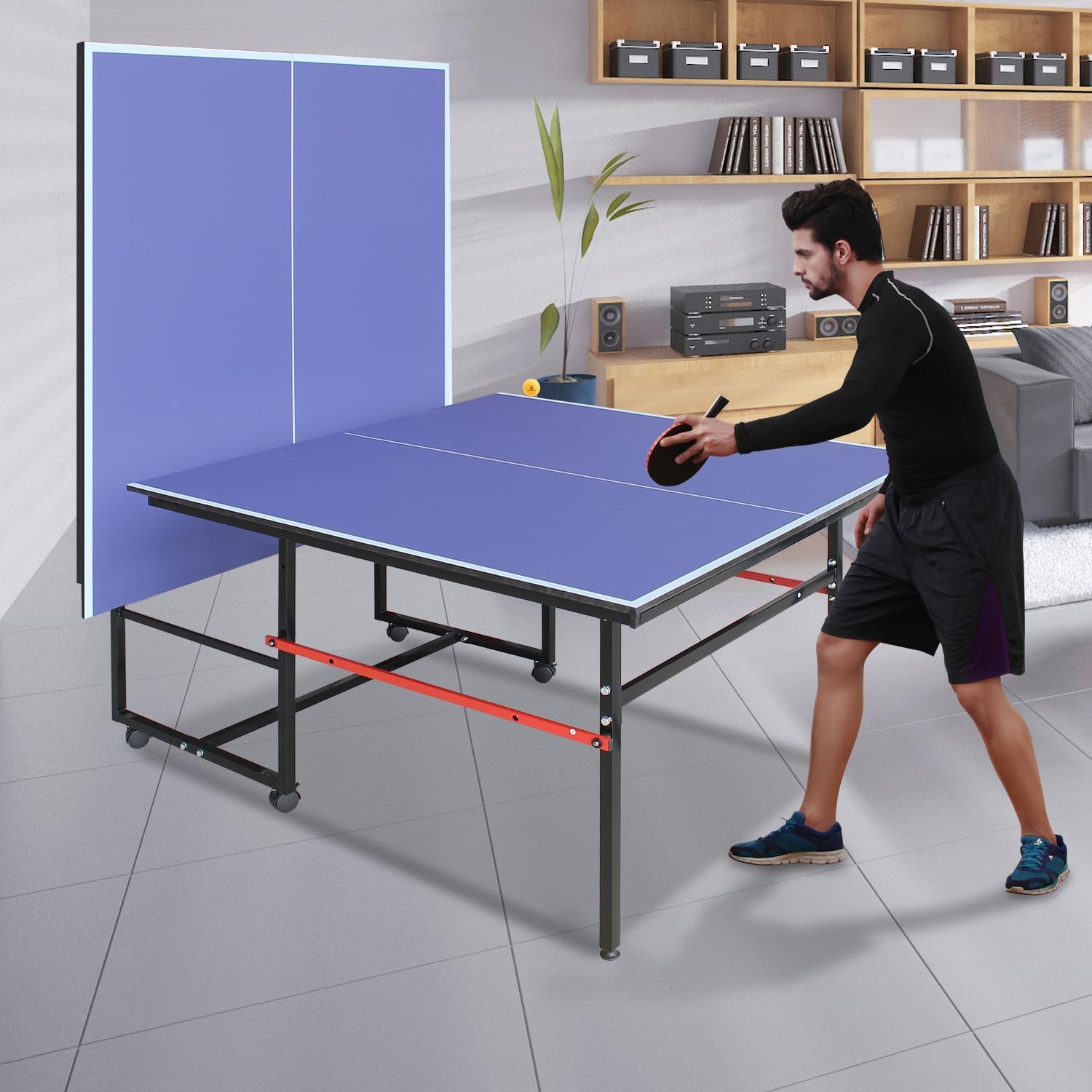 8 Fuß tragbarer Ping-Pong-Tisc – Table Tennis Folding Table Bewertung und Preis