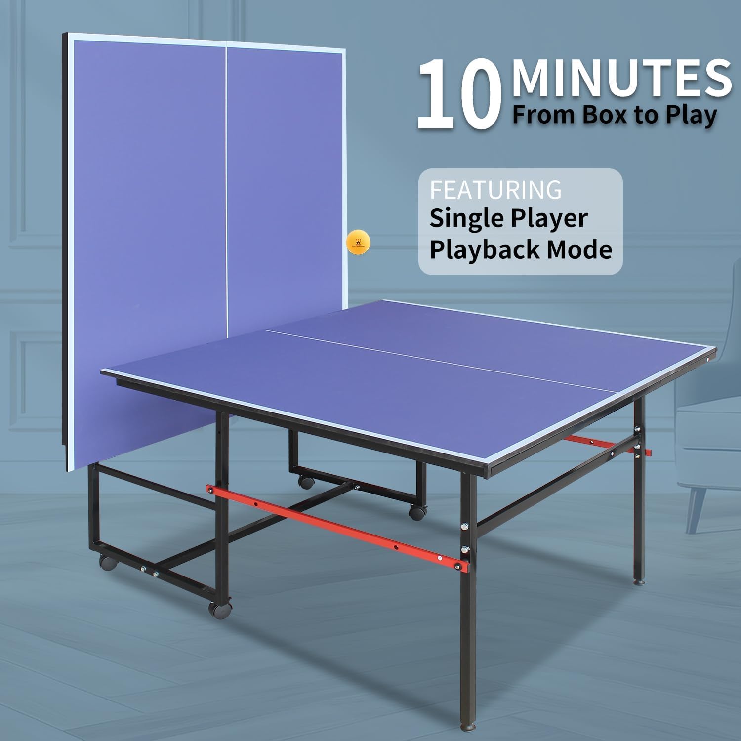 8 Fuß tragbarer Ping-Pong-Tisc – Table Tennis Folding Table Bewertung und Preis