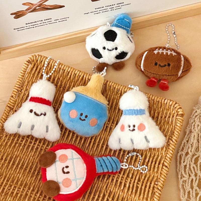 Neue Niedliche Cartoon-Plüschb – Table Tennis Keychain Bewertung und Preis